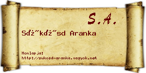Sükösd Aranka névjegykártya